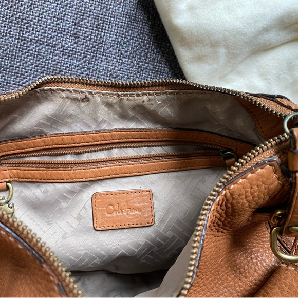 Cole Haan Rusty Brown Orange Leather Hobo Shoulder Bag with Dust Bag - Picture 8 of 16